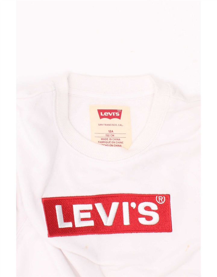 Levi's Boys Grafisk Sweatshirt Jumper 11-12 år Hvid