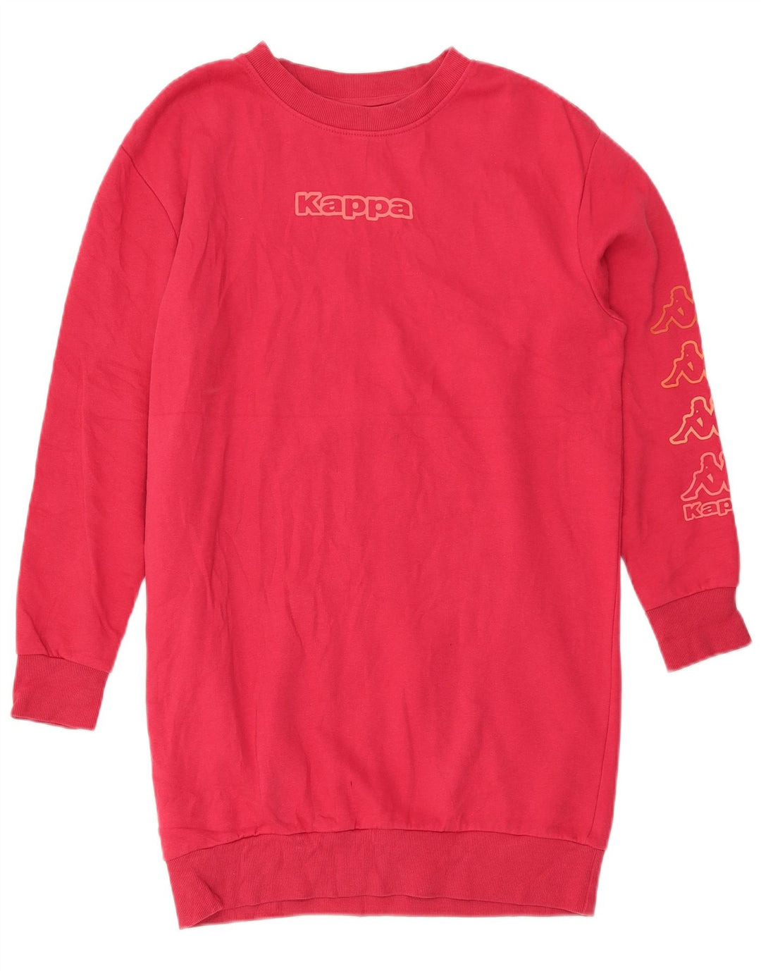 KAPPA Grafisk Sweatshirt Jumper Kjole til kvinder UK 14 Medium Pink