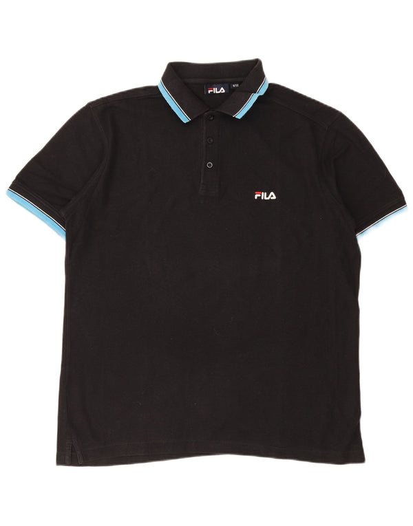 Fila Herre Polo Shirt IT 50 Medium Sort Bomuld