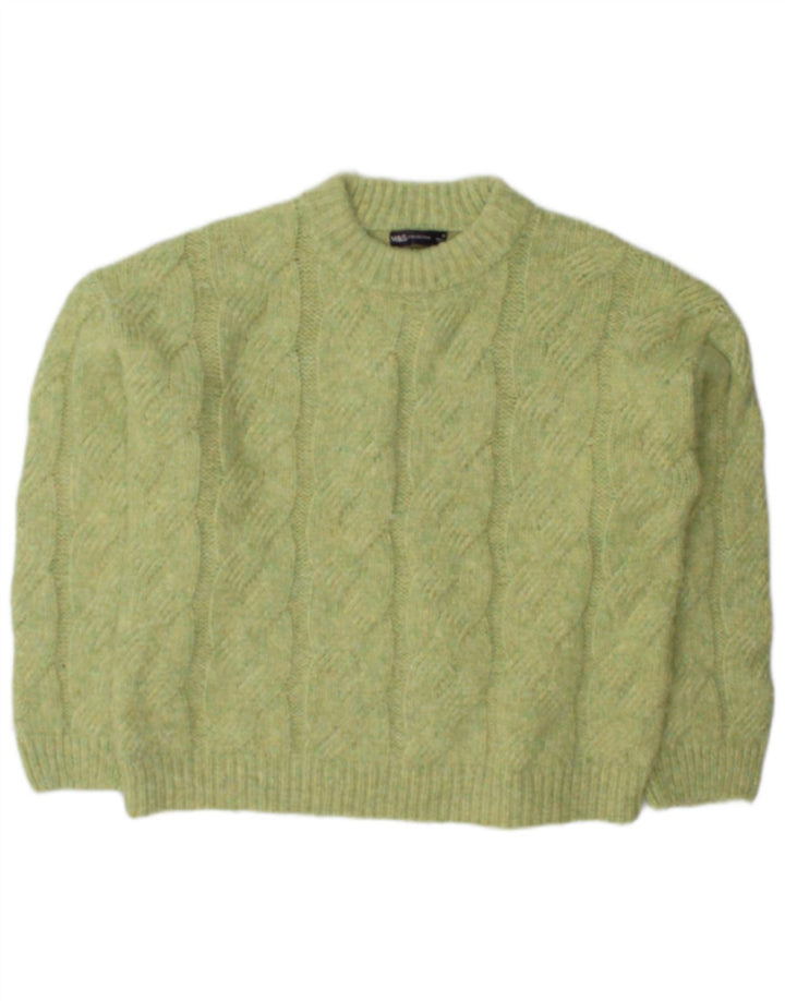 Marks & Spencer Dame sweater med rund hals DK 14 Medium Grøn