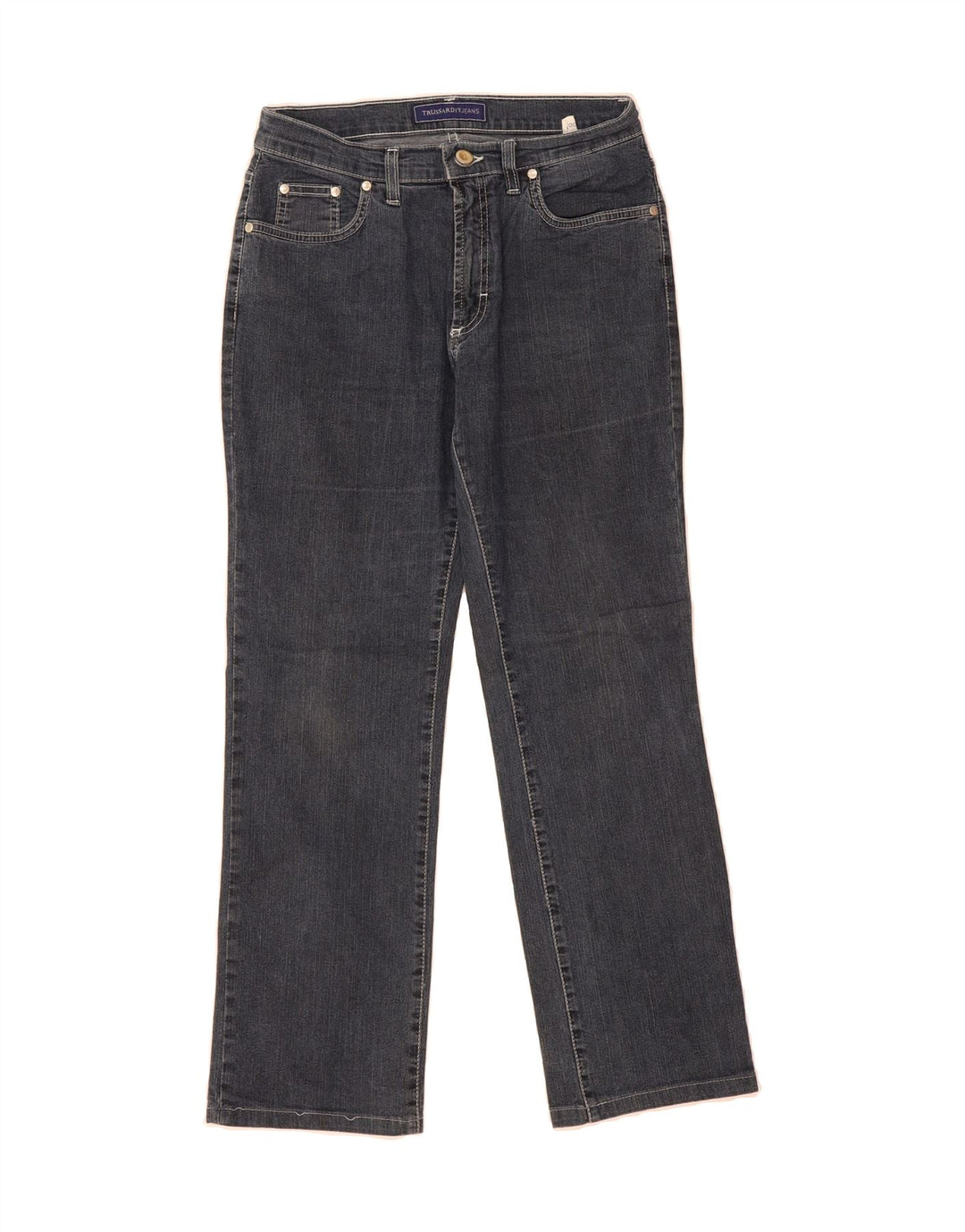 TRUSSARDI Womens Straight Jeans W29 L28 Blue Cotton Vintage Trussardi and Second-Hand Trussardi from Messina Hembry 