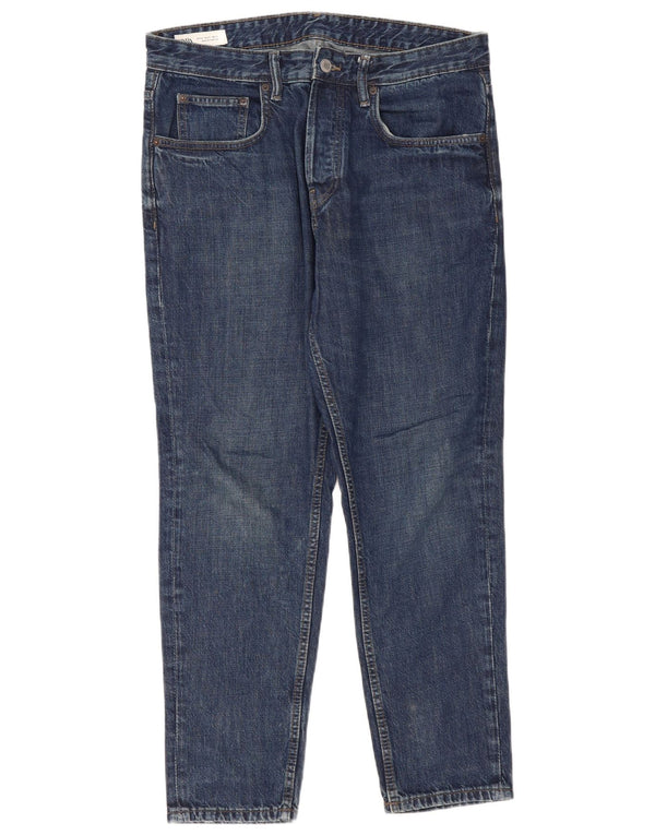 Zara Herre Tapered Jeans EU 42 Large W32 L28 Blue