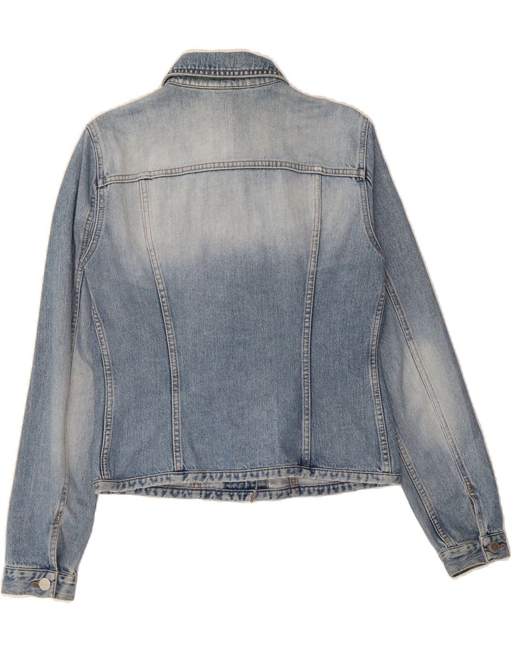 BENETTON Womens Denim Jacket UK 14 Medium Blue Cotton Vintage Benetton and Second-Hand Benetton from Messina Hembry 