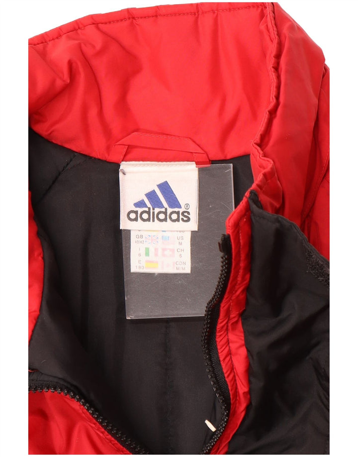 ADIDAS Herre Loose Fit Polstret Frakke UK 40/42 Medium Black Colourblock
