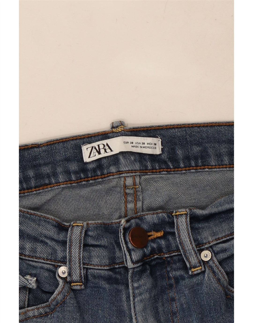 ZARA Slim Jeans til mænd EU 38 Small W30 L30 Blå