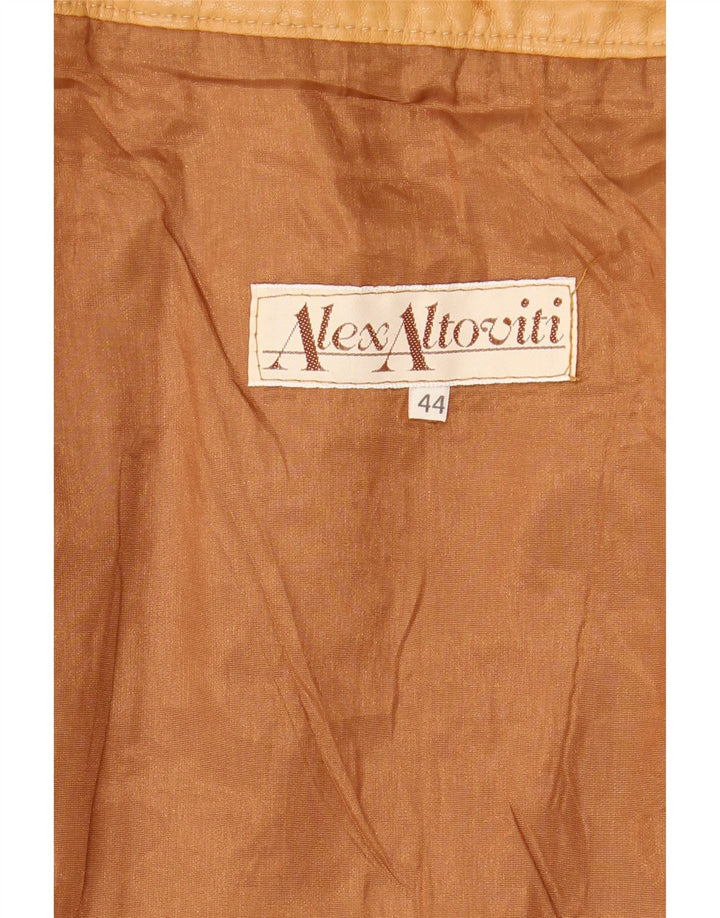 Vintage lædernederdel til kvinder IT 44 Medium W30 Beige