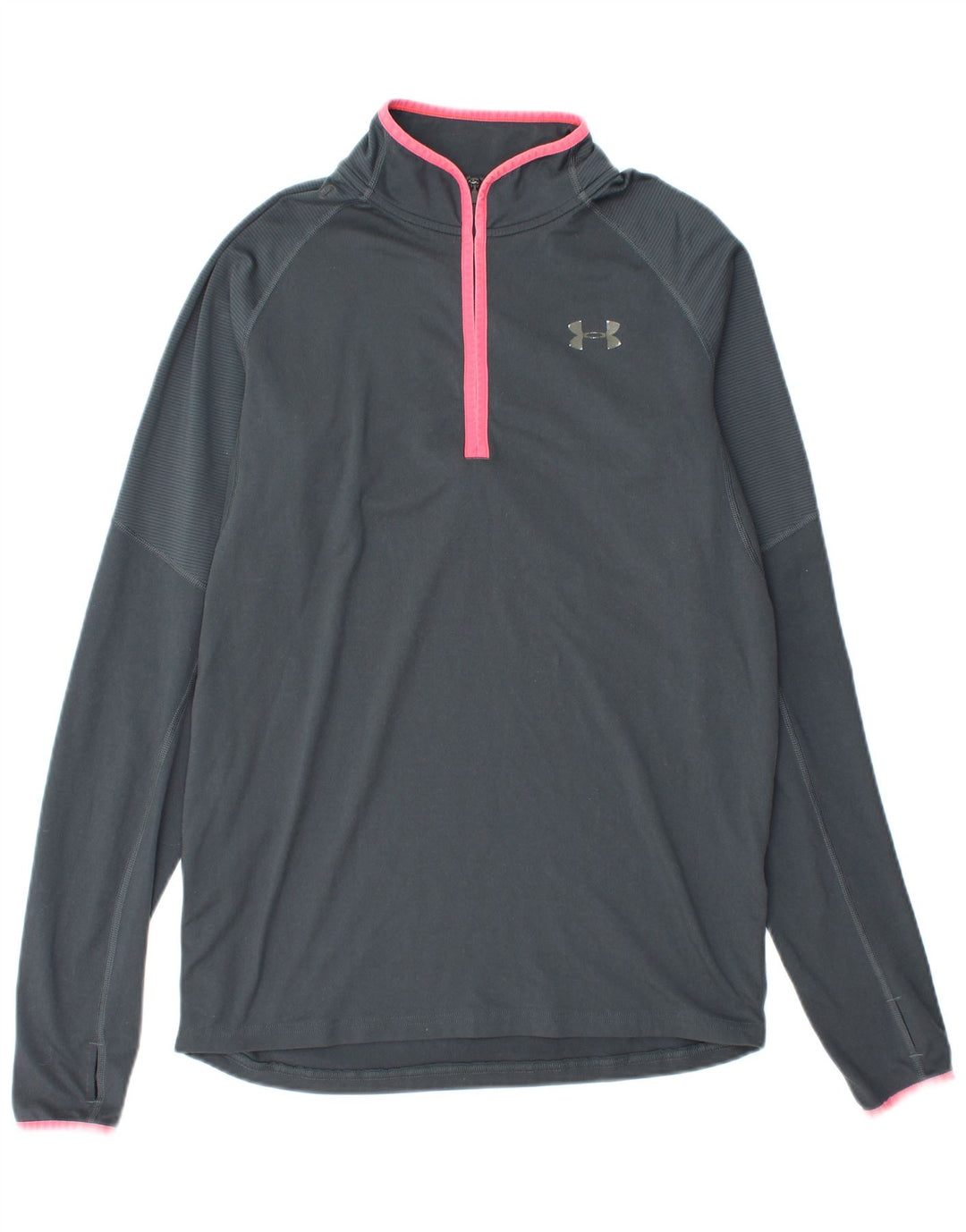 Under Armour Herre Zip Neck Pullover Træningsdragt Top Medium Grå