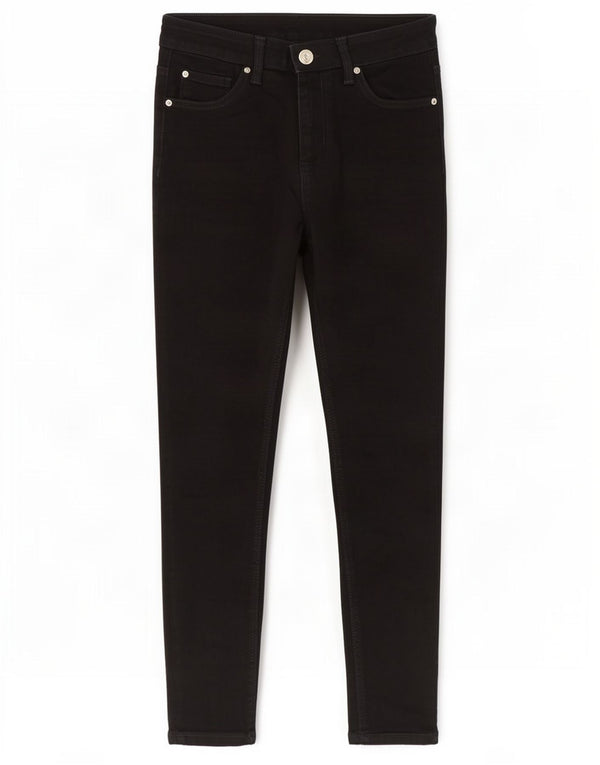 Marks & Spencer Dame Skinny Jeans UK 10 Small W28 L26 Black Bomuld