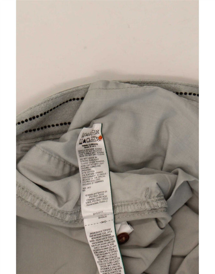 Marks & Spencer Chino Shorts til kvinder UK 16 Large W36 Grå Bomuld