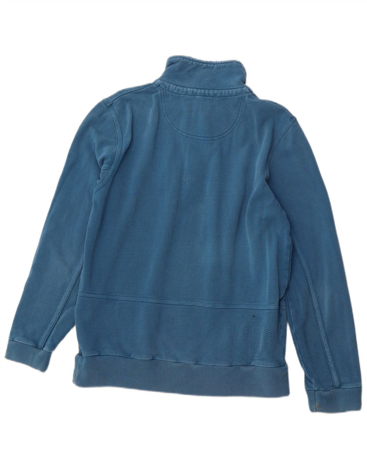 FAT FACE Herre lynlås-hals sweater Jumper Medium Blue Bomuld