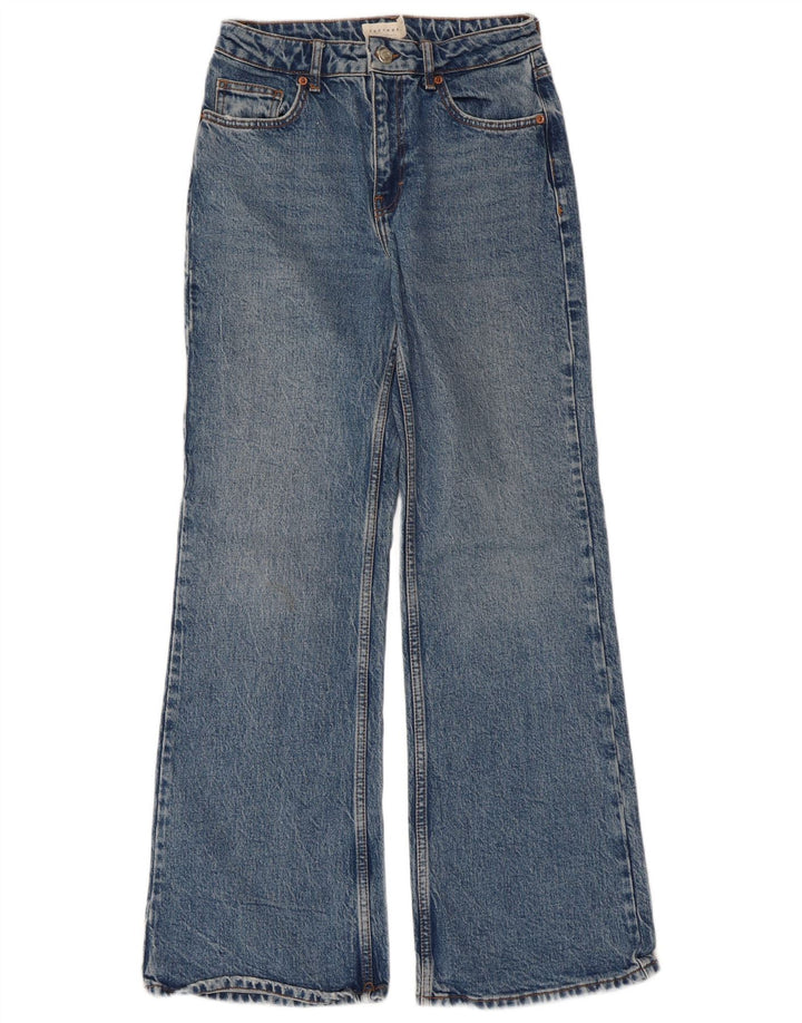 Topshop Dame Relaxed Flared Jeans W26 L30 Blå Bomuld