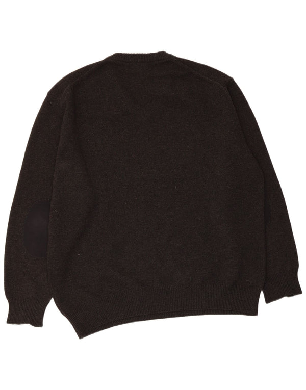 Fred Perry Herre V-hals sweater Stor grå uld