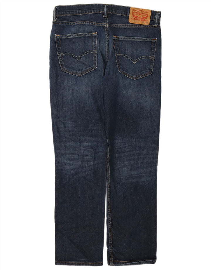 Levi's Herre 511 Slim Jeans W33 L30 Marineblå Bomuld
