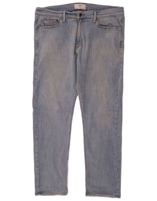 Marks & Spencer Herre Slim Jeans W36 L29 Blå Bomuld