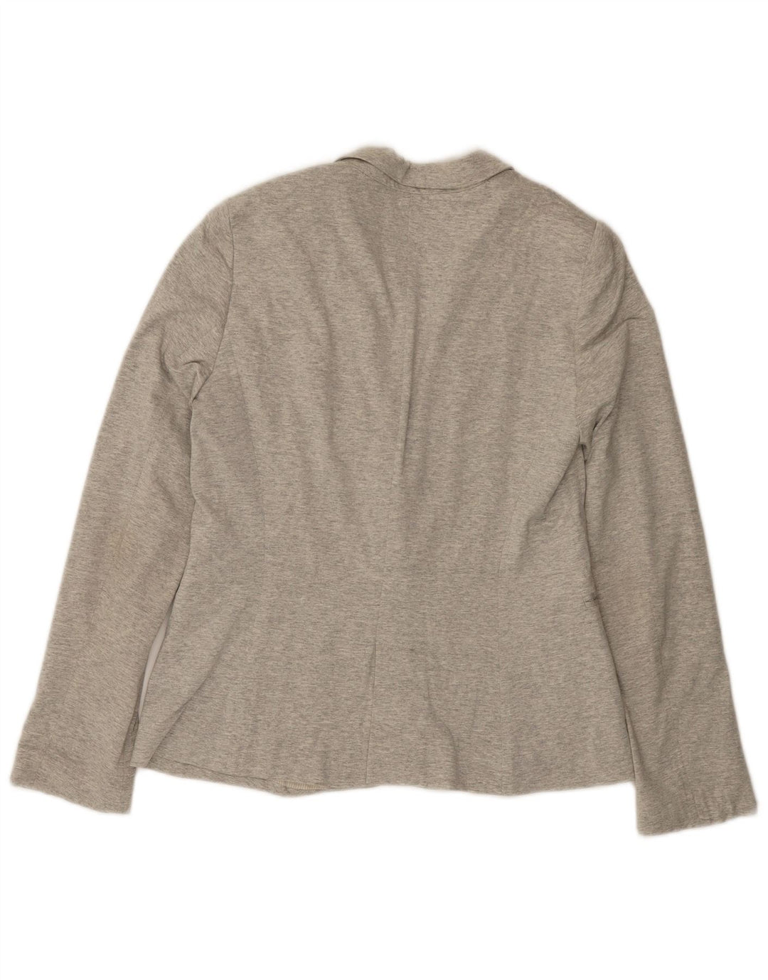Zara Dame 1 Knap Blazer Jakke UK 14 Stor Grå Flecked Bomuld