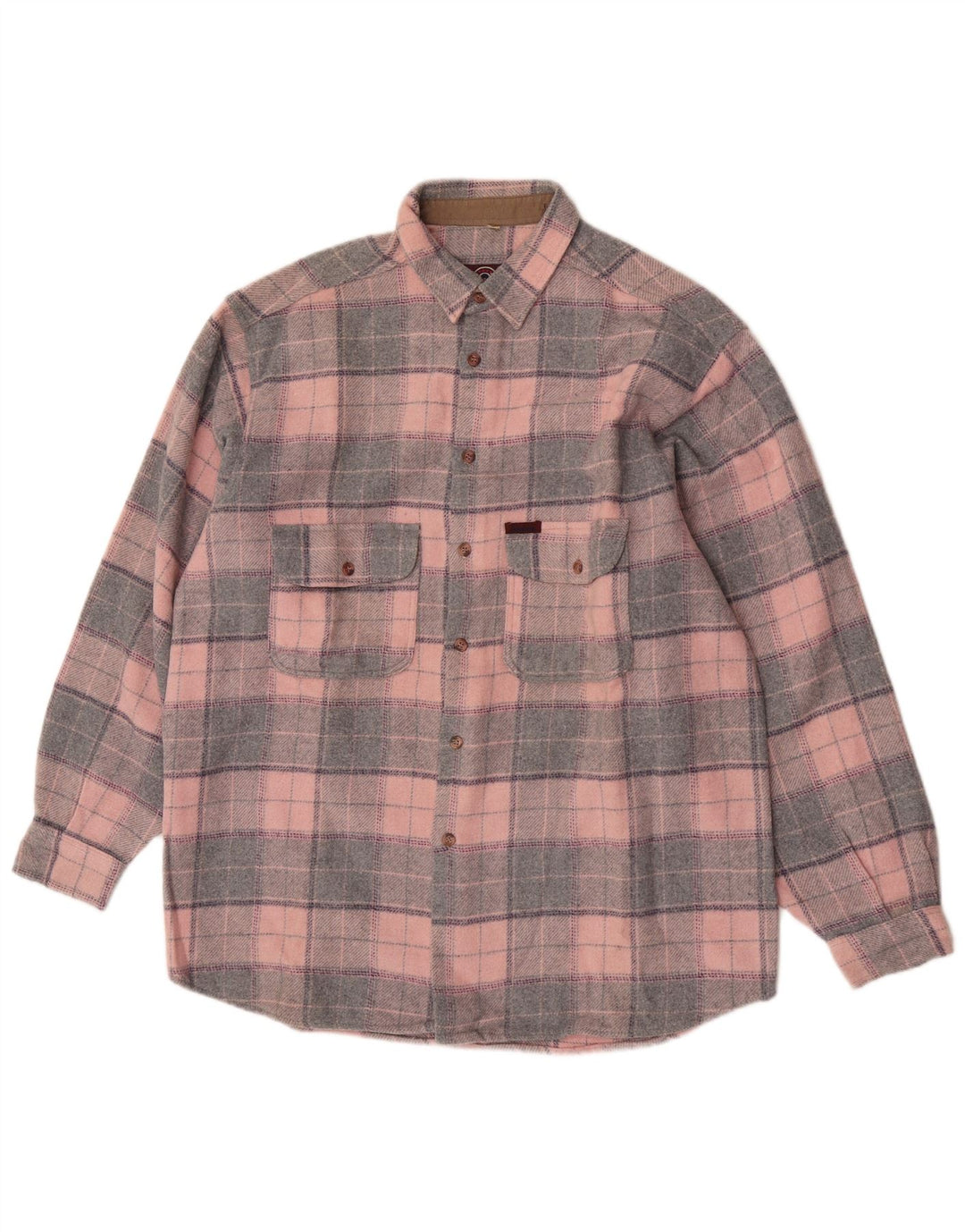 Invicta herre flannel skjorte stor pink ternet polyester