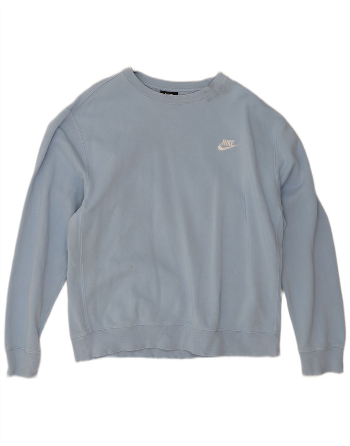 Nike Herre sweatshirt Jumper Medium Blå Bomuld