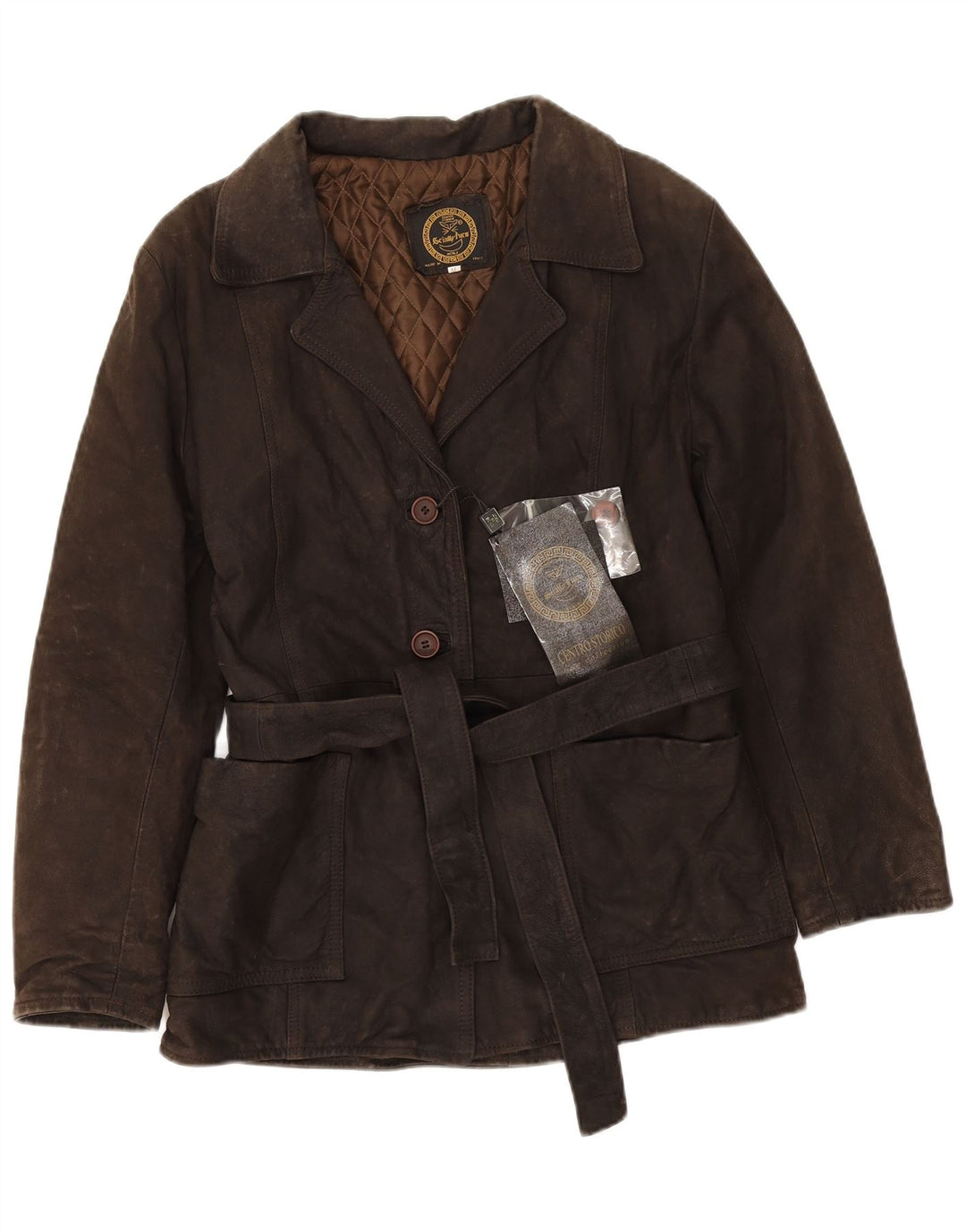 Vintage dame læderjakke UK 14 Medium Brown