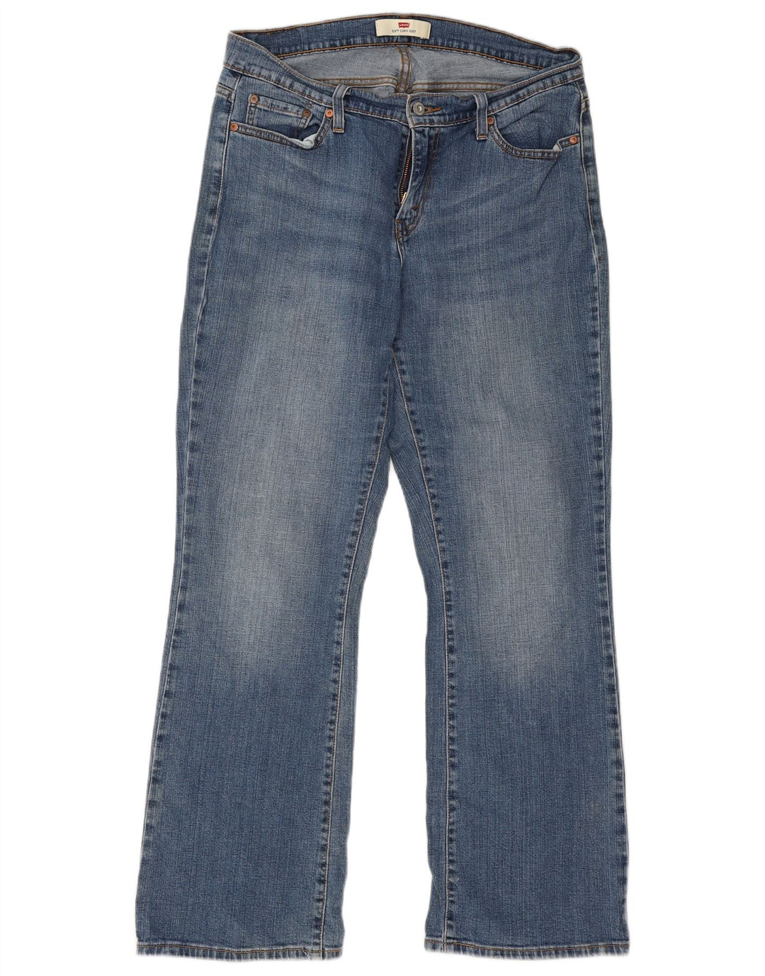 Levi's Womens 525 Curvy Bootcut Jeans US 14 Large W32 L30 Blue Cotton