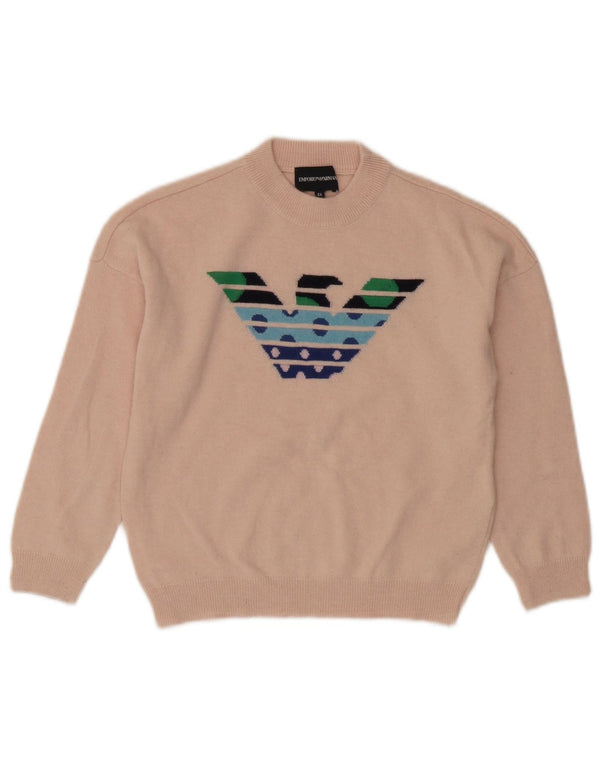 Emporio Armani piger grafisk rund hals sweater 7-8 år Pink