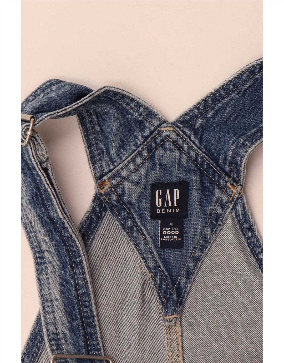 Gap Dame Distressed Dungarees Denim Shorts Medium W36 Blå Bomuld