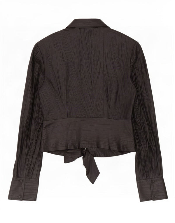 Joseph Ribkoff Womens Full Zip Shirt Bluse UK 14 Large Black Polyester