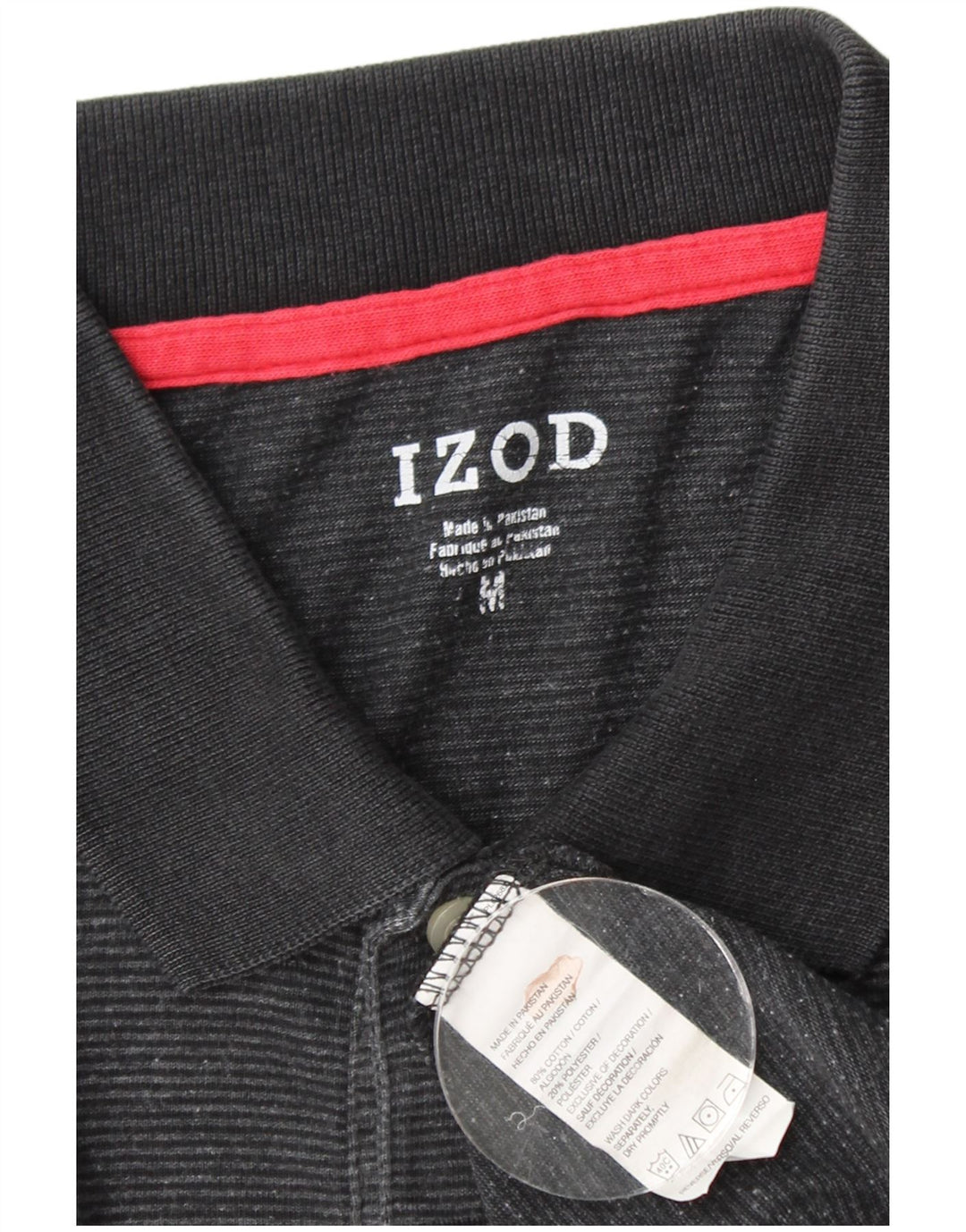IZOD Poloshirt til mænd Medium Sort Bomuld