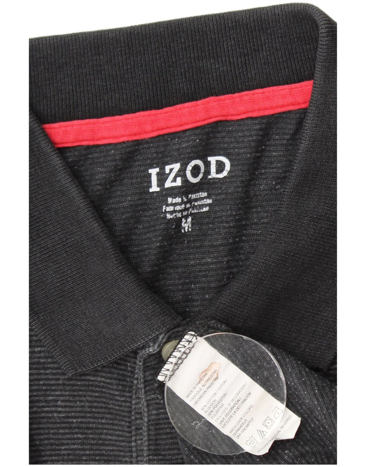 IZOD Poloshirt til mænd Medium Sort Bomuld