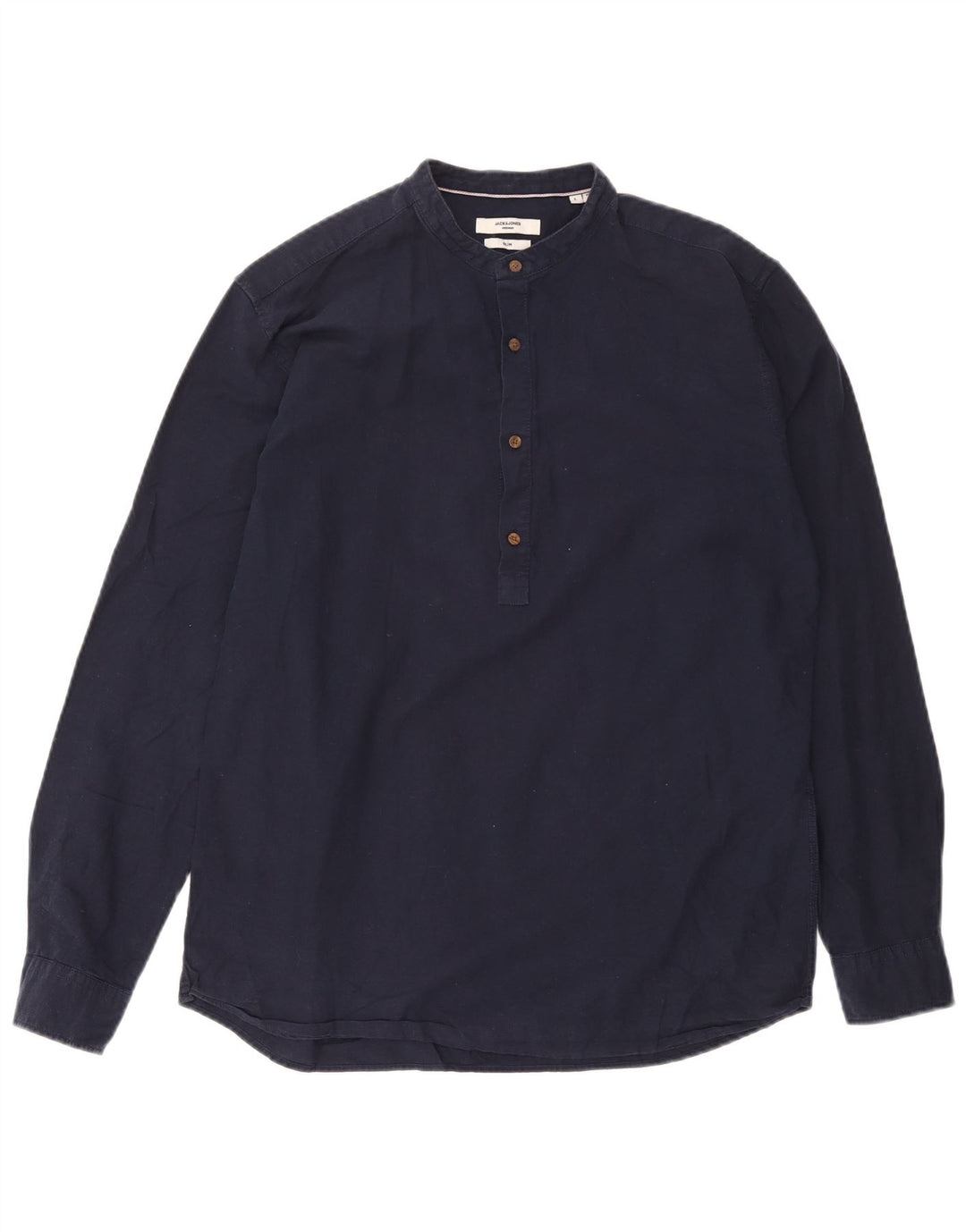 Jack & Jones Herre Slim Fit Pullover Shirt Stor marineblå bomuld