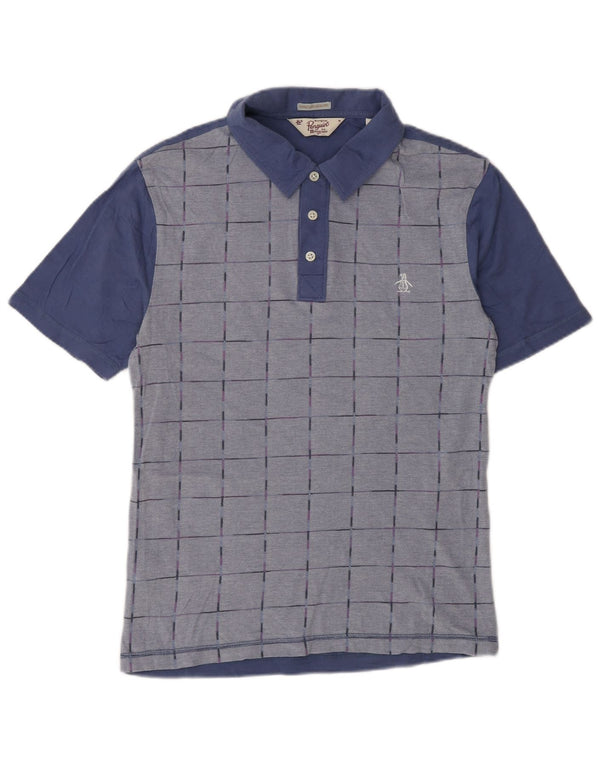 Penguin Heritage Heritage Slim Fit Polo Shirt Medium Blue Ternet Bomuld