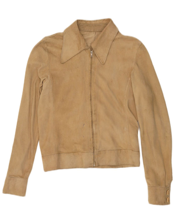 Vintage dame ruskindsjakke IT 44 Medium Beige