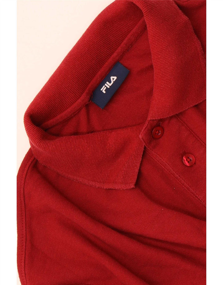 Fila Langærmet Polo Shirt til mænd Medium Rød