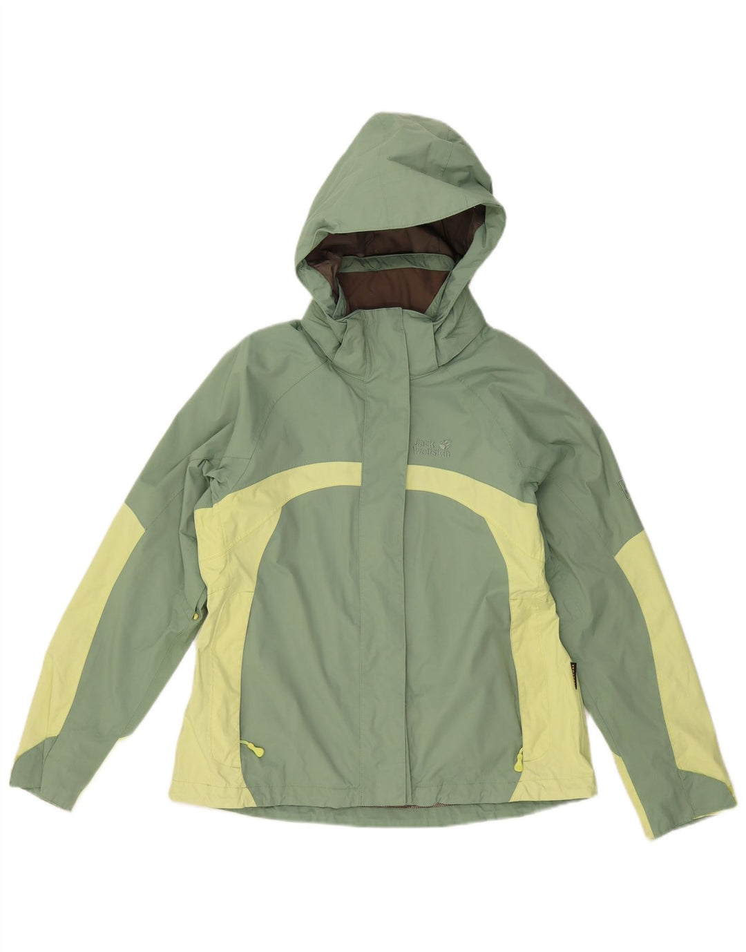 JACK WOLFSKIN Windbreaker-jakke til kvinder UK 14 Medium Green Colourblock