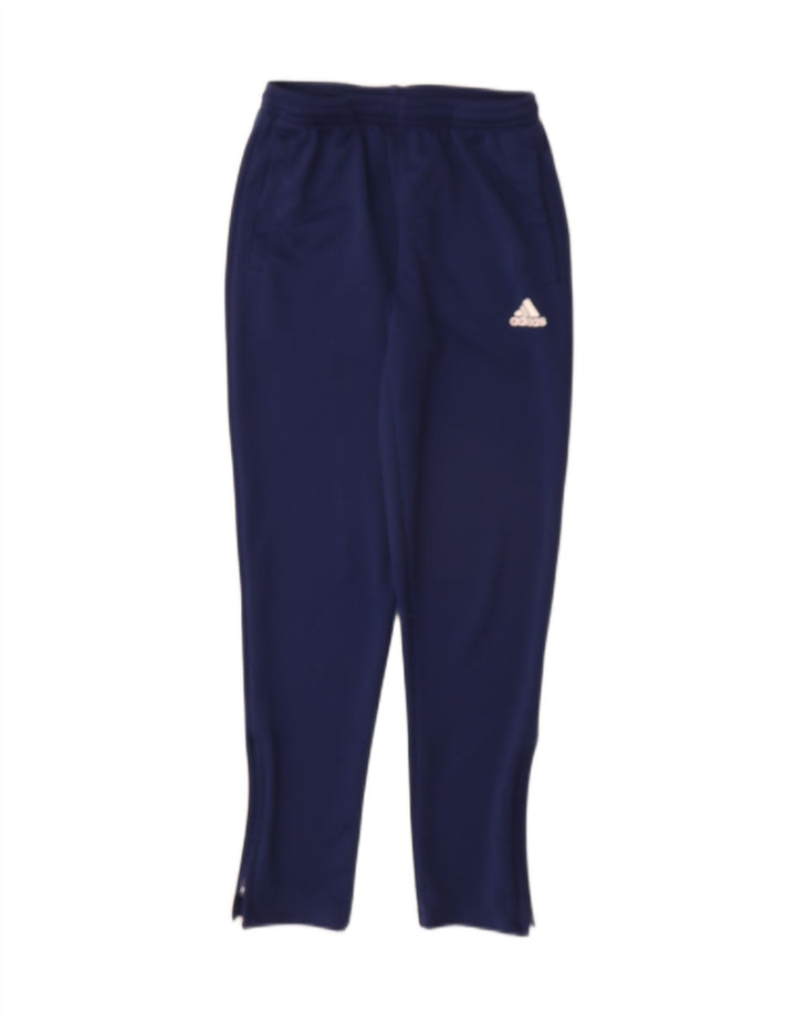 ADIDAS drenge Climalite træningsdragt bukser 11-12 år marineblå polyester