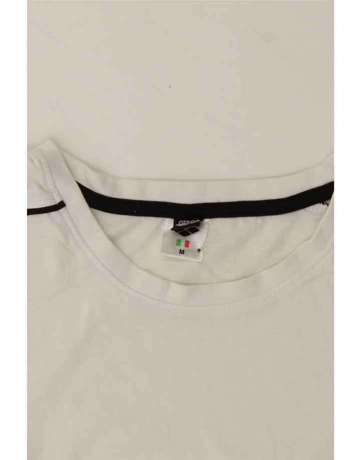 ARENA Mens Graphic Vest Top Medium White Vintage Arena and Second-Hand Arena from Messina Hembry 