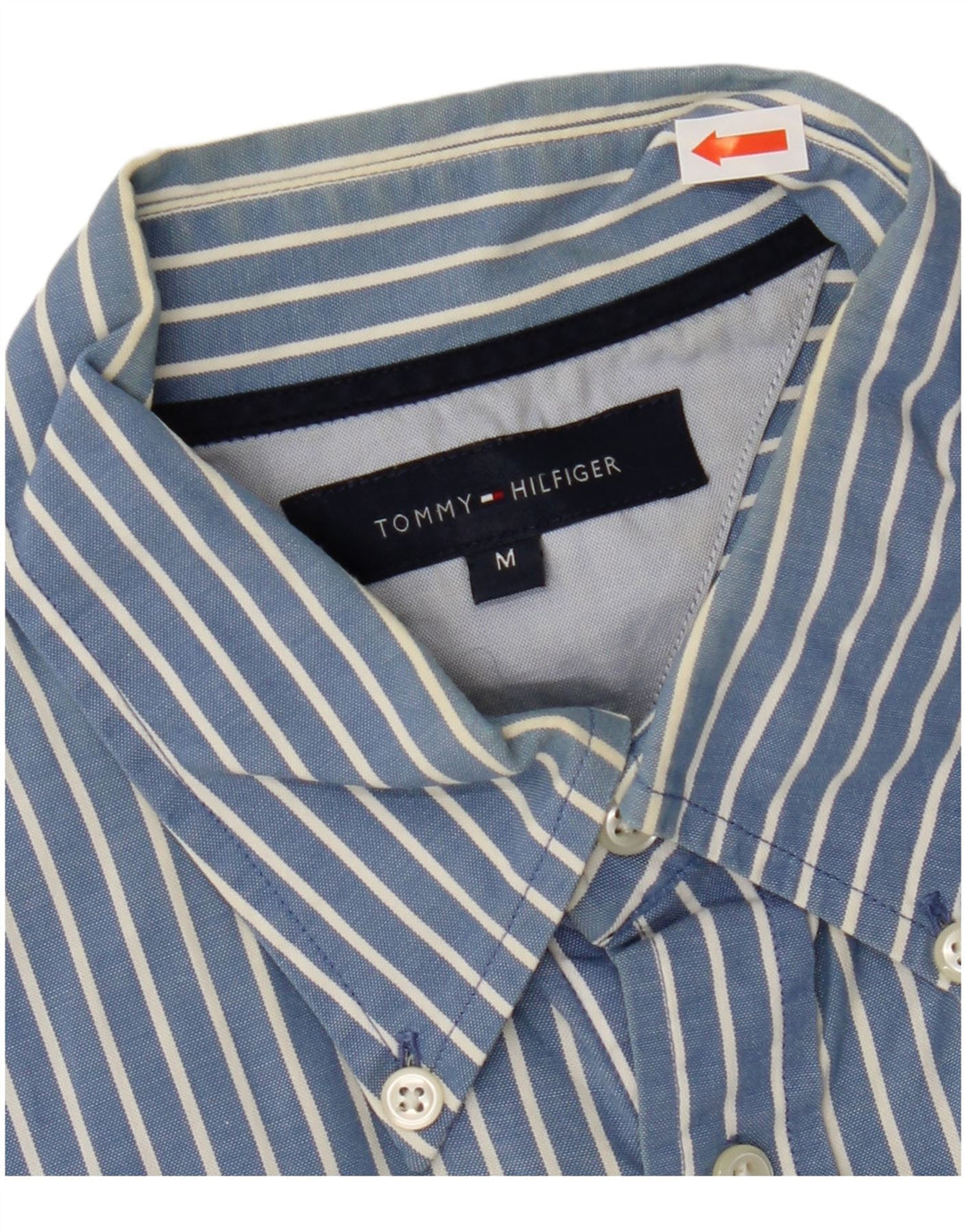 TOMMY HILFIGER Herreskjorte Medium Blue Pinstripe Bomuld