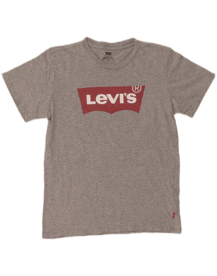 LEVI'S Mens Graphic T-Shirt Top Small Grey Cotton Vintage Levi's and Second-Hand Levi's from Messina Hembry 