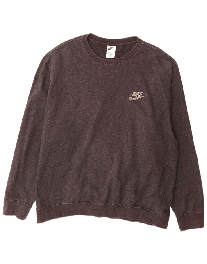 Nike Sweatshirt Jumper til mænd 2XL Grå bomuld