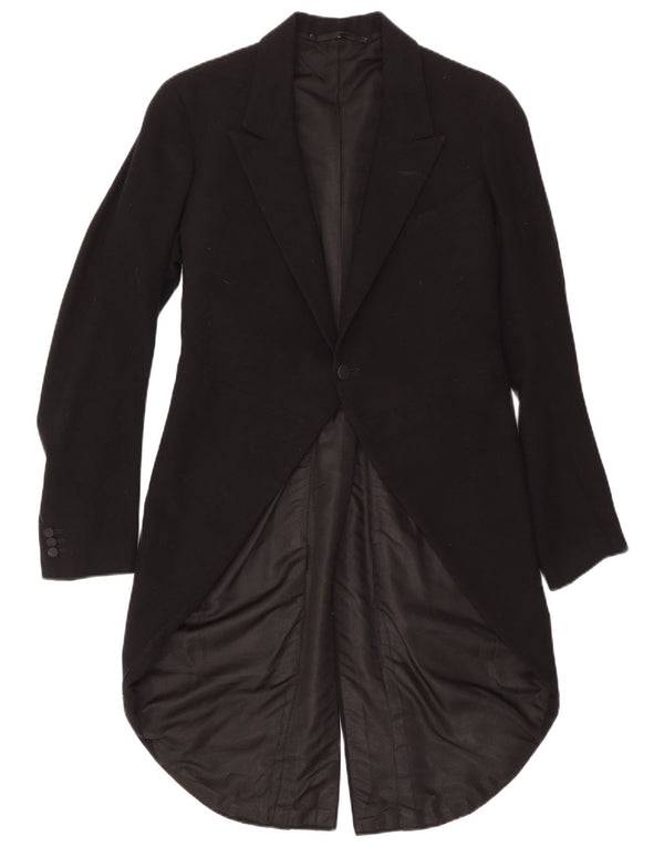 Vintage Herre 1-knap frakke Blazer Jacket UK 34 XS Sort