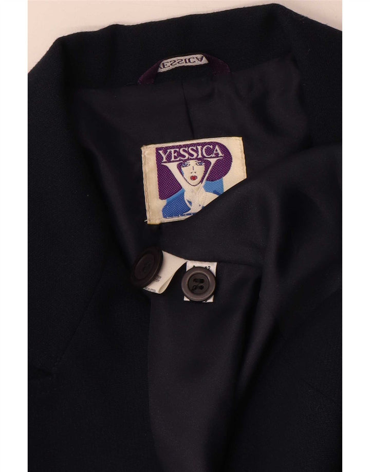 Yessica Dame 1 Knap Blazer Jakke EU 42 Large Navy Blue Polyester