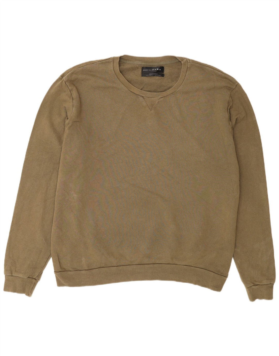 Zara Herre Sweatshirt Jumper 2XL Khaki Bomuld