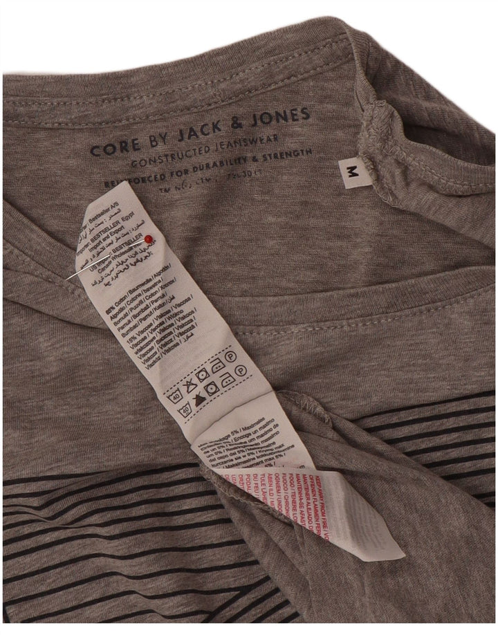 Jack & Jones Herre grafisk T-shirt Top mellemgrå bomuld