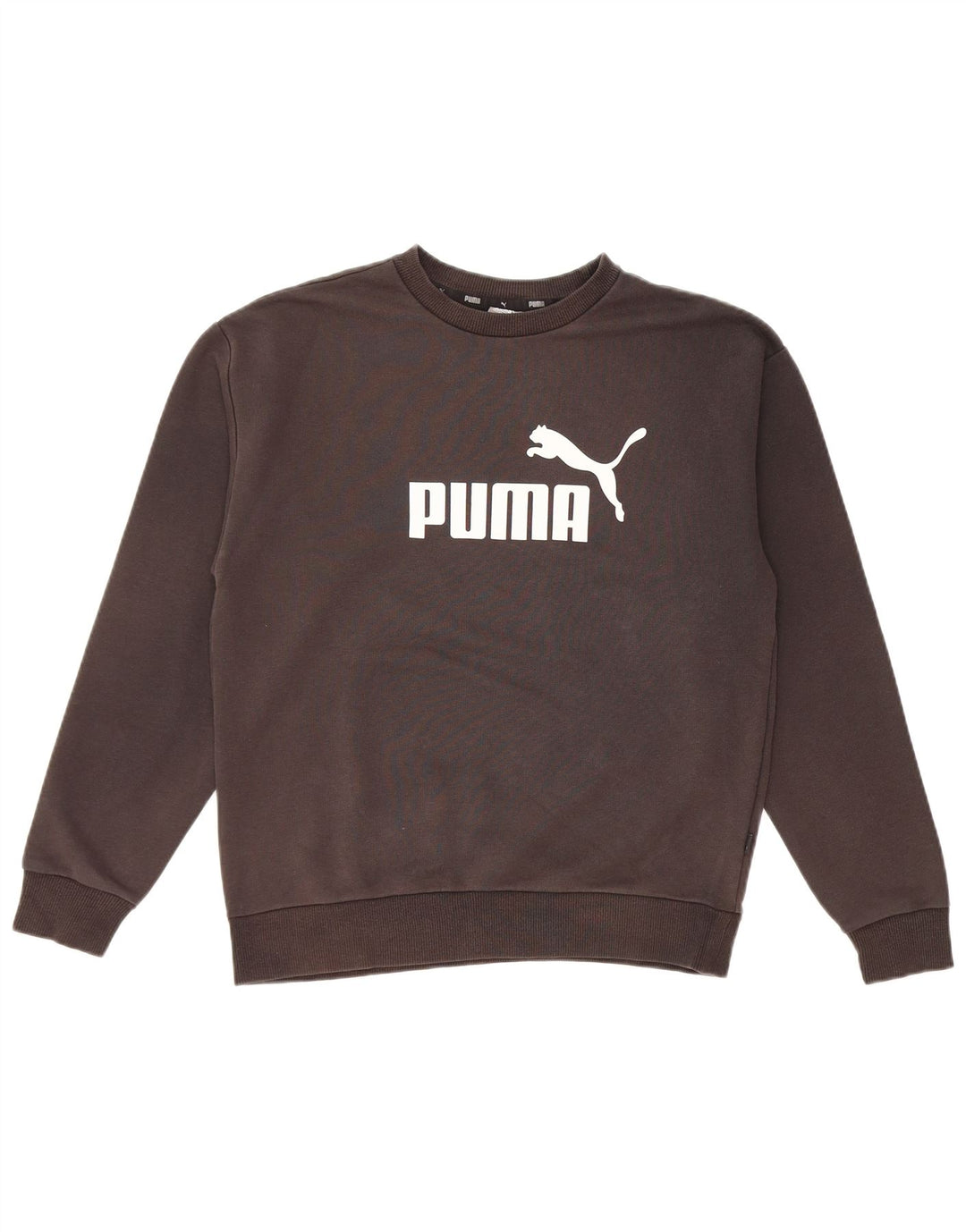 PUMA Dame Oversized grafisk sweatshirt Jumper UK 10 Lille Sort