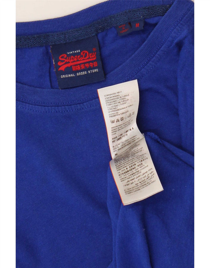 Superdry T-shirt top mellemblå bomuld til mænd