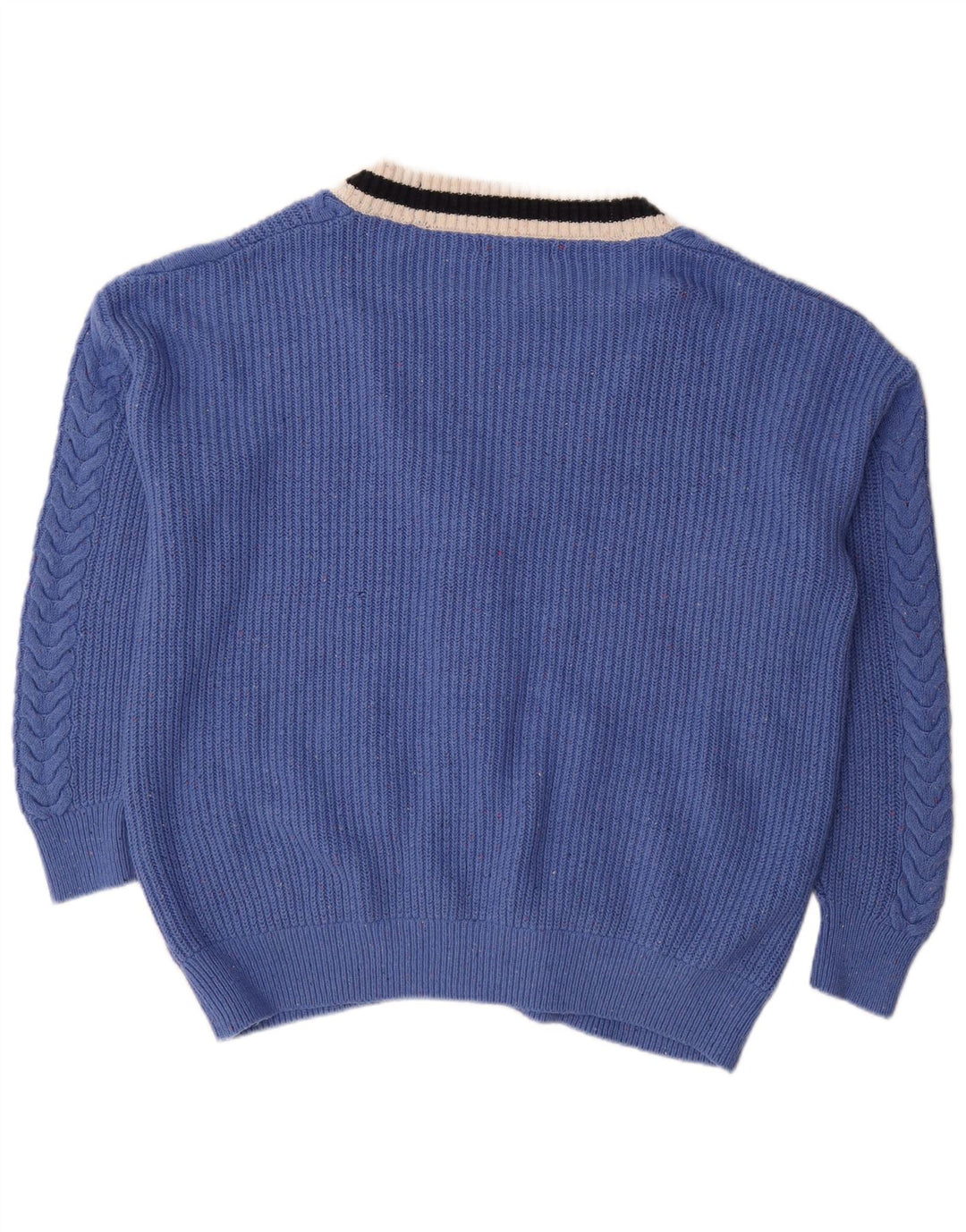 Marks & Spencer Dame Oversized Cardigan Sweater UK 16 Large Blue Cotton