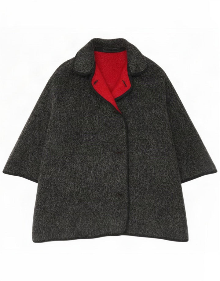 Vintage Womens Vendbar Cape Coat One Size Grå