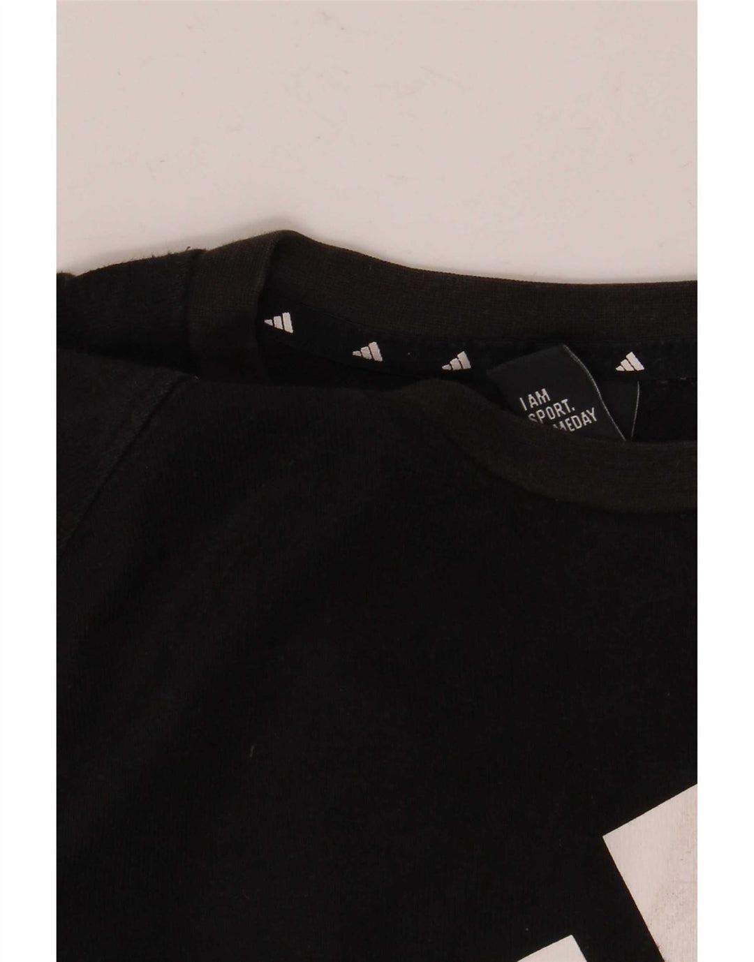 Adidas Herre grafisk T-shirt Top Medium Sort