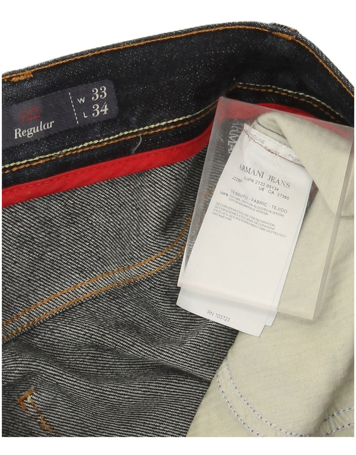 Armani Jeans Herre Regular Straight Jeans W33 L31 Marineblå Bomuld