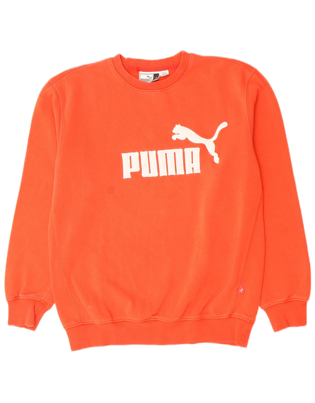 PUMA grafisk sweatshirt til mænd, lille orange bomuld