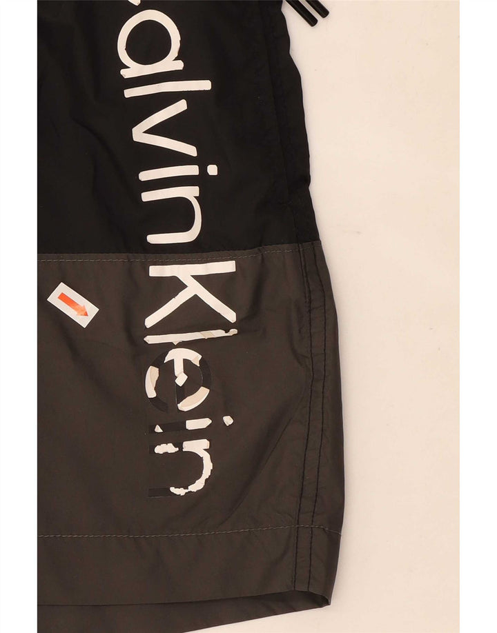 Calvin Klein Herre grafiske svømmeshorts Medium Sort Colourblock